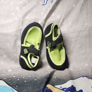 Kids Black and Green Water Shoes
